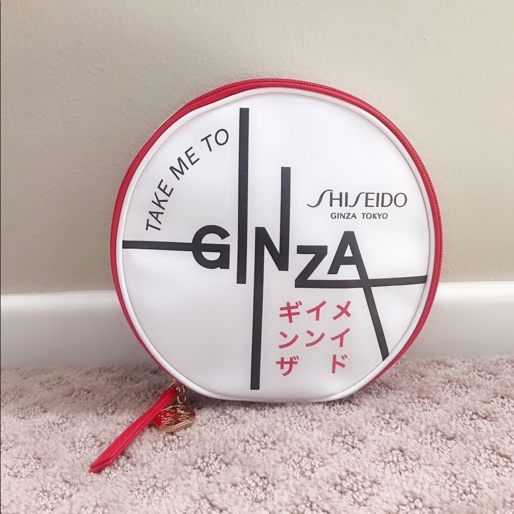 Shishedo Ginza Tokyo Zippered Cosmetic Round Bag